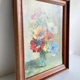 TABLEAU Vintage Bouquet d'anémones