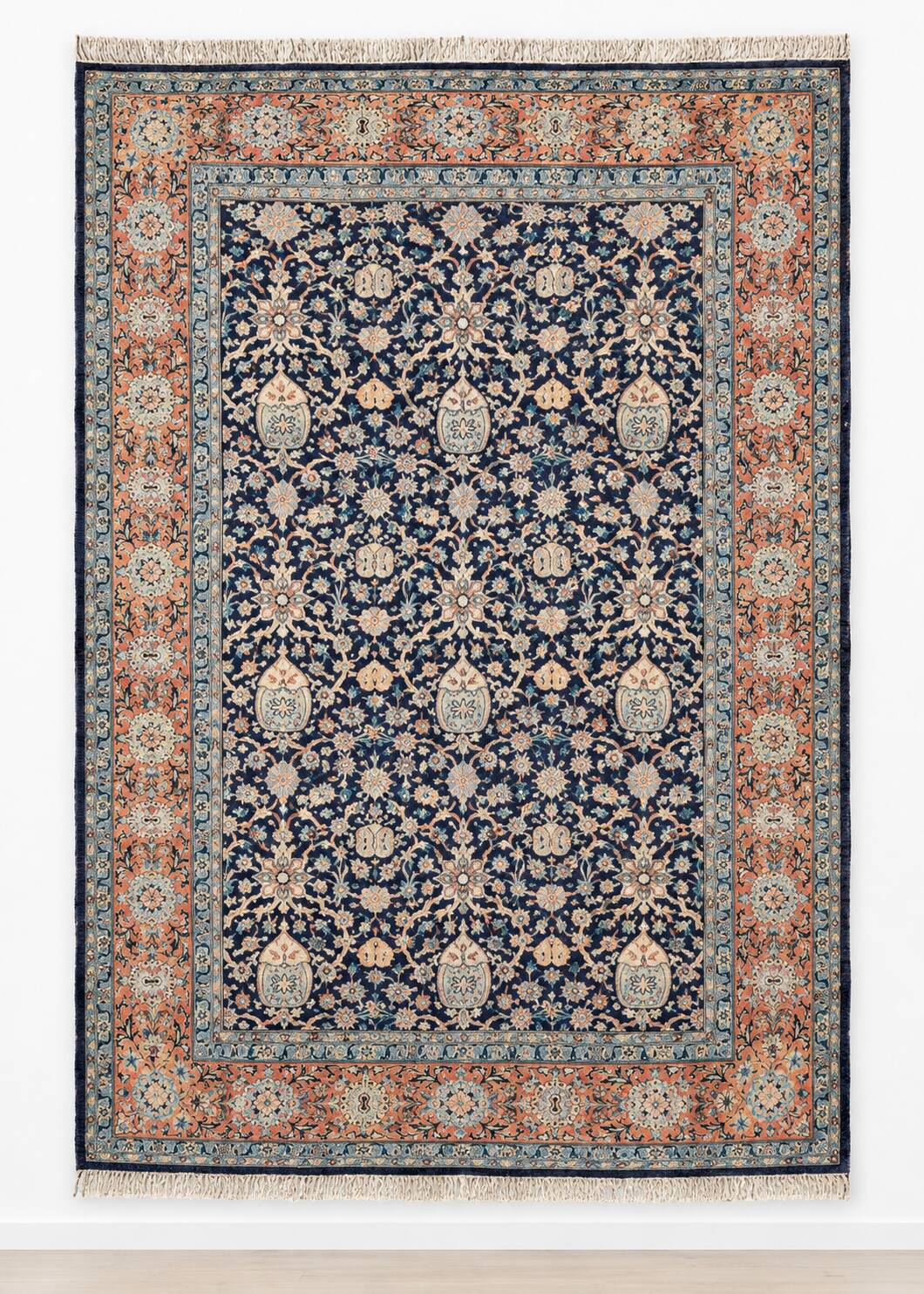 Handmade wool Penjab oriental rug: 315 x 245 cm