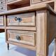 Louis XVI style graduated desk in solid cherry wood, renovated.