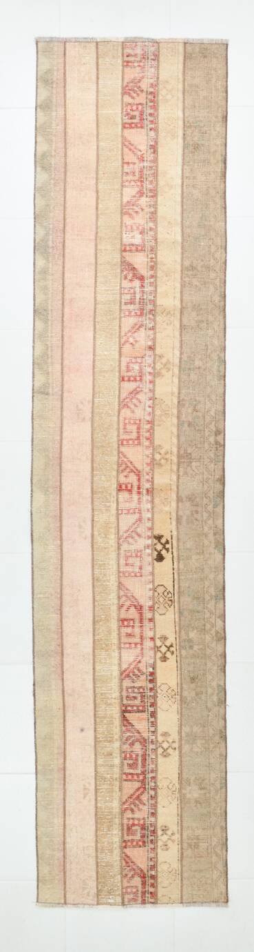 Tapis de couloir persan vintage beige