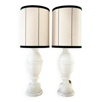 Pair of marble "Duck" bedside lamps - 1970.