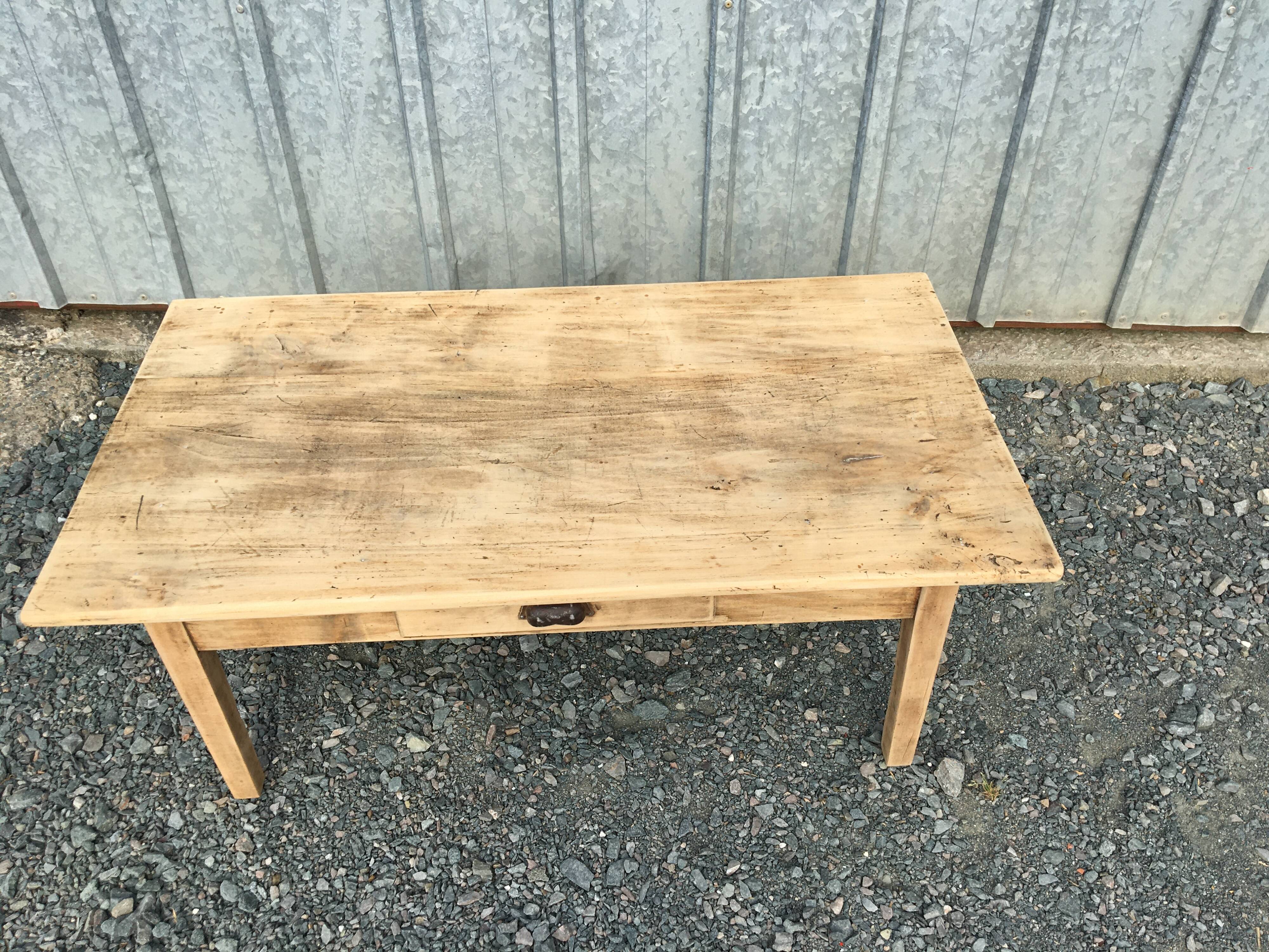 Old wooden coffee table