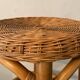 Vintage stool in rattan and woven wicker