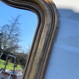 Mirror 19th , Wood and gilded stuk