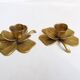Bougeoirs fleur trefle en  laiton