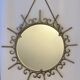 Gold metal sun mirror
