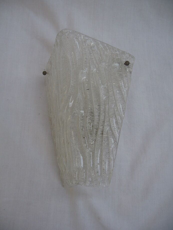 Applique d'angle en verre vintage