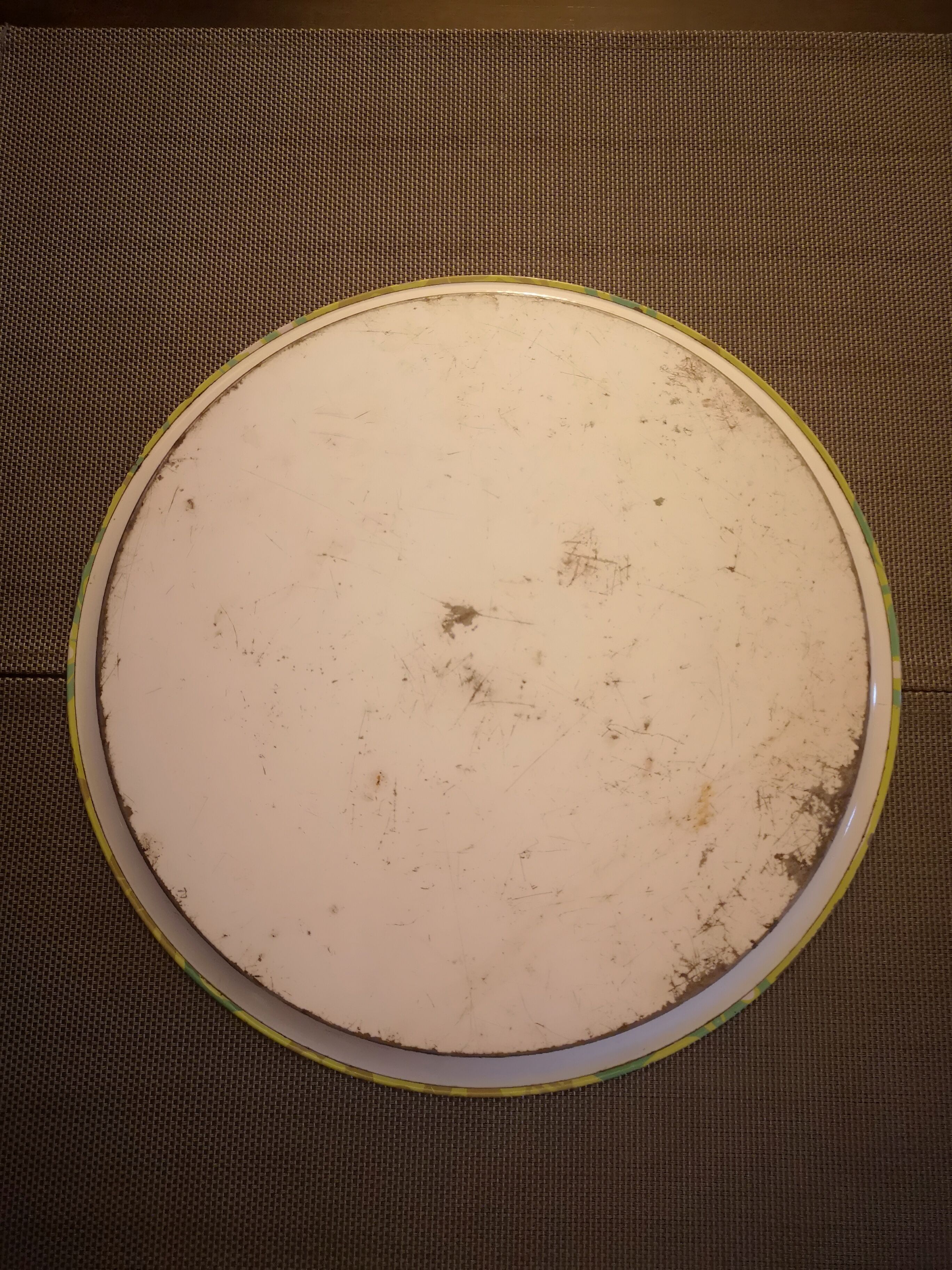 Metal service tray floral patterns - 1970s