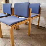 Suite 4 chaises scandinaves Fritz Hansen