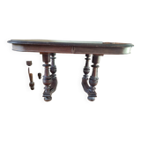 Dining room table in very good condition. Henri II style. Extensions provided