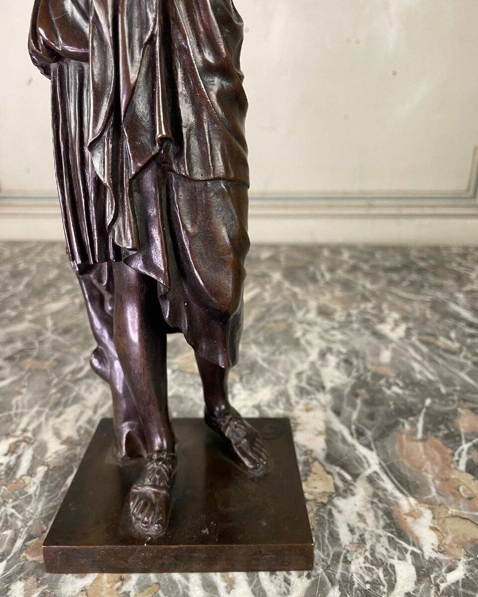 Diane de Gabies, bronze after the antique in marble