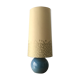 Lampe boule grès émaillé bleu