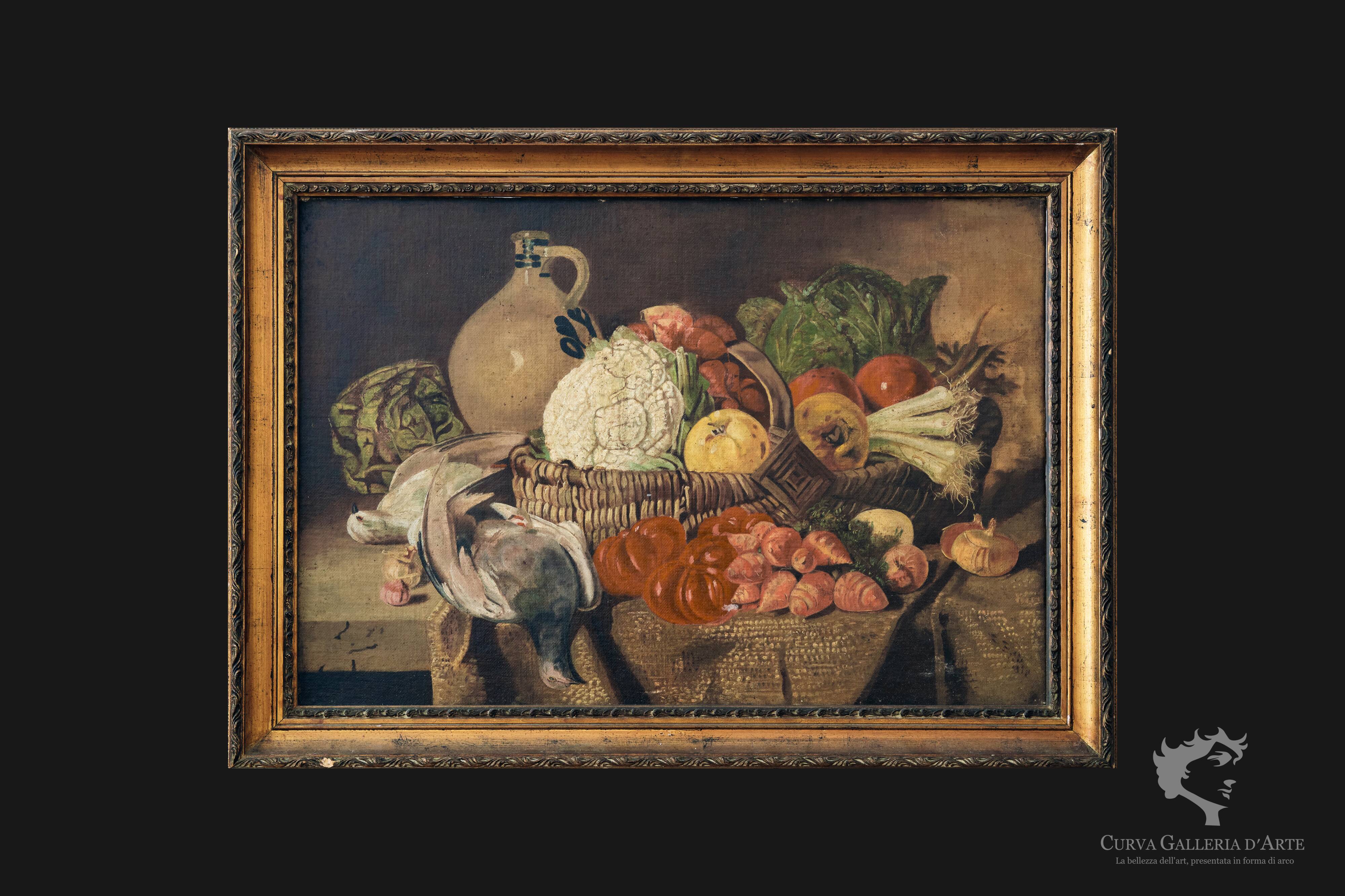 <Still life with pigeons>,painter of the 19th century