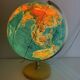 Large vintage 1970 terrestrial globe pvc jro verlag - 44 cm