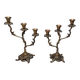 Pair of bronze candlesticks