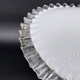 Vintage pendant light in white opaline glass