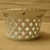 Coupe corbeille ajourée porcelaine Vista Alegre décor floral