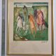 Wolf Reuther Lithograph Signed 160/300 The Horse Race, 40 x 50 cm