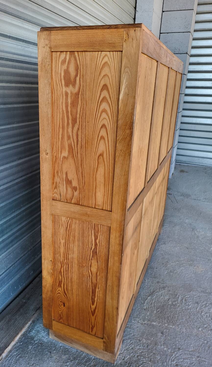 Authentique grand meuble rangement classeur Vintage en bois massif