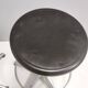 Vintage Black Plastic and Chromed Metal Revolving and Adjustable Stool, Italy