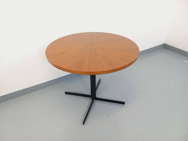 Grande table basse ronde style scandinave vintage modulable en table