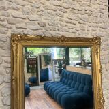 Antique Empire period mirror 165.5cm gilded with gold leaf