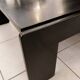 Table basse carrée bois laqué noir design 1980