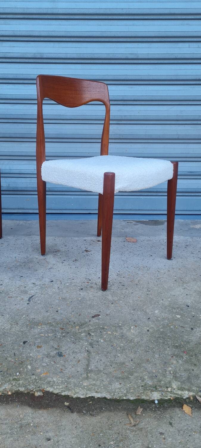 Set of 4 Scandinavian teak chairs
