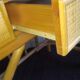 Bureau ou console et son fauteuil en rotin et bambou