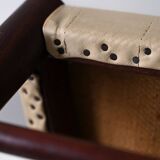 Scandinavian chairs in wood and leather