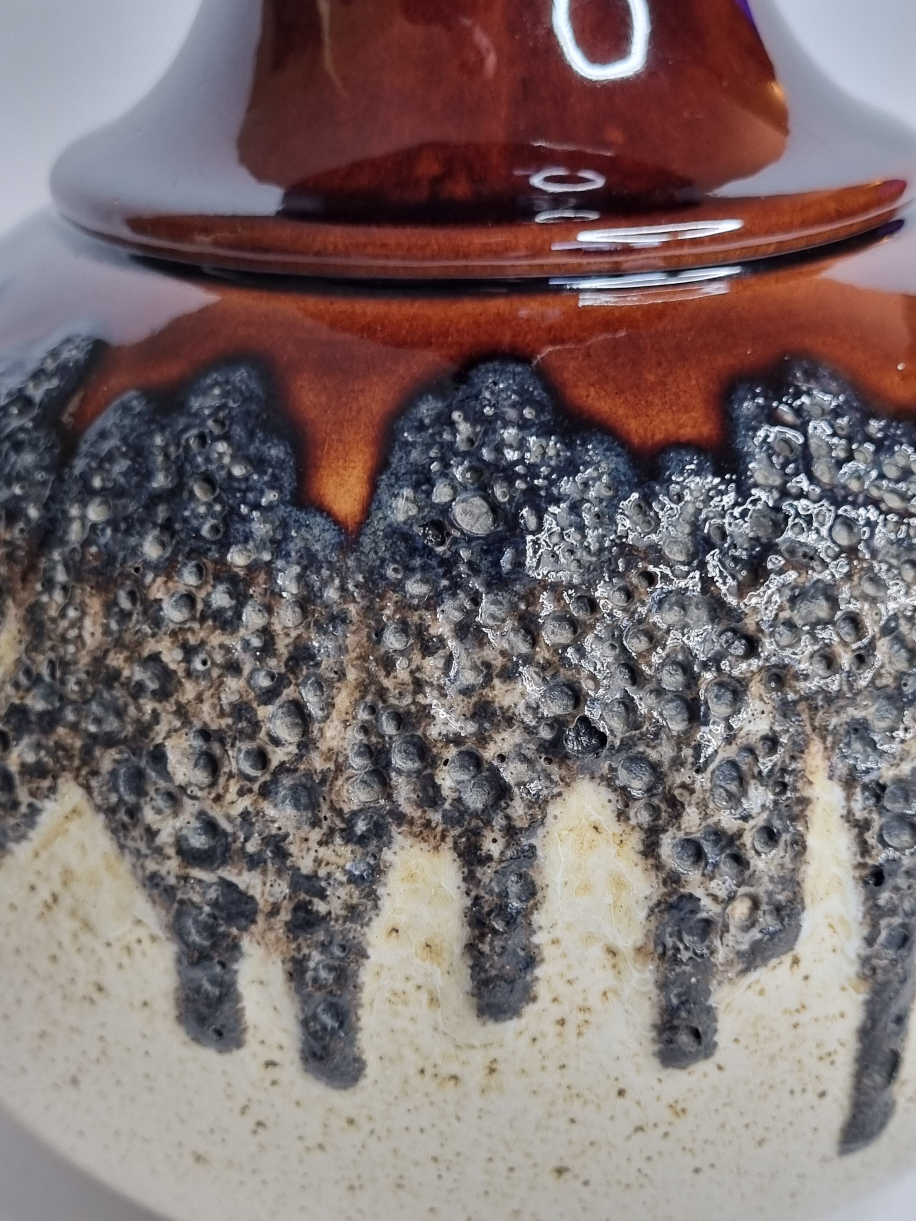Vintage vase fat lava, Bay Keramik, West Germany, 70s