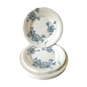 Set de 8 assiettes plates faience