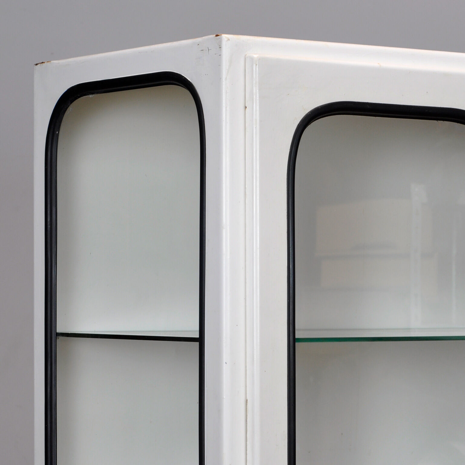 Glass & iron medical cabinet 1970s