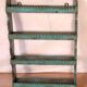 Old Burmese teak wall shelf original blue patina
