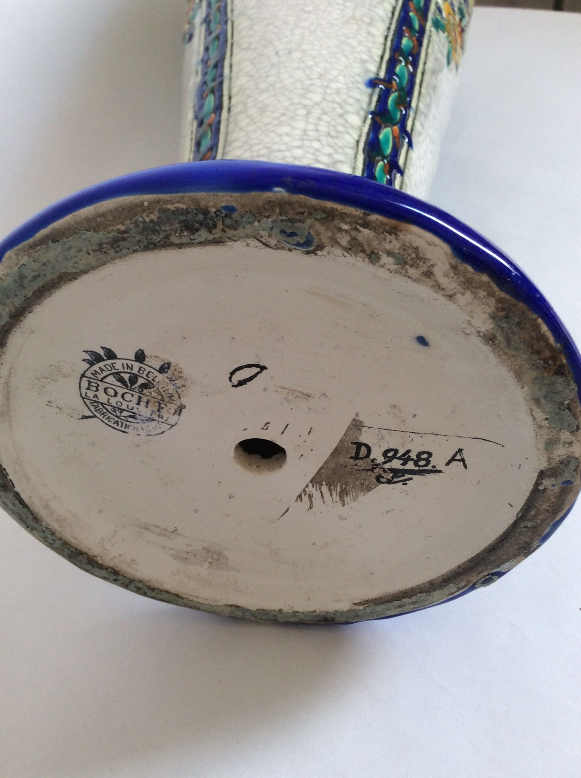 Bosch La Louvière earthenware vase