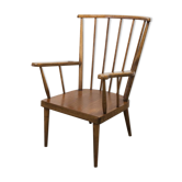 Baumann armchair fan model 1970 curved wood