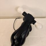 Vintage ceramic dumbbell lamp by JC Peiré