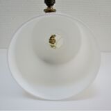 Lampe bronze doré cristal et opaline style néo classique vintage