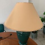 Porcelain lamp with gilded border lampshade