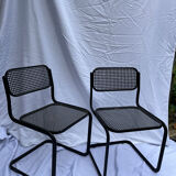 2 chaises métal