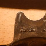 Italian wine carafe glass and silver plated