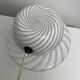 Murano mushroom lamp Italy vintage spiral decor glossy white dlg ven