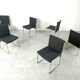 Vintage chrome italian dining chairs, 1970s