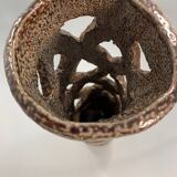 Large sandstone lamp signed Monange