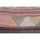 Vintage Turkish Oushak handmade wool cotton pink runner rug 82x346