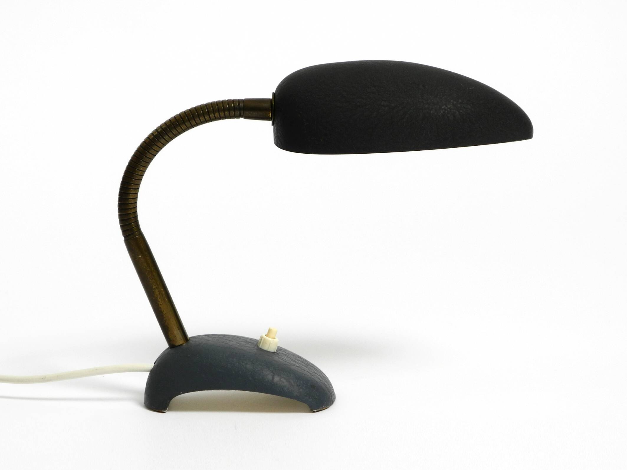 Small 1950s table lamp with metal gooseneck from Gebrüder Cosack Germany
