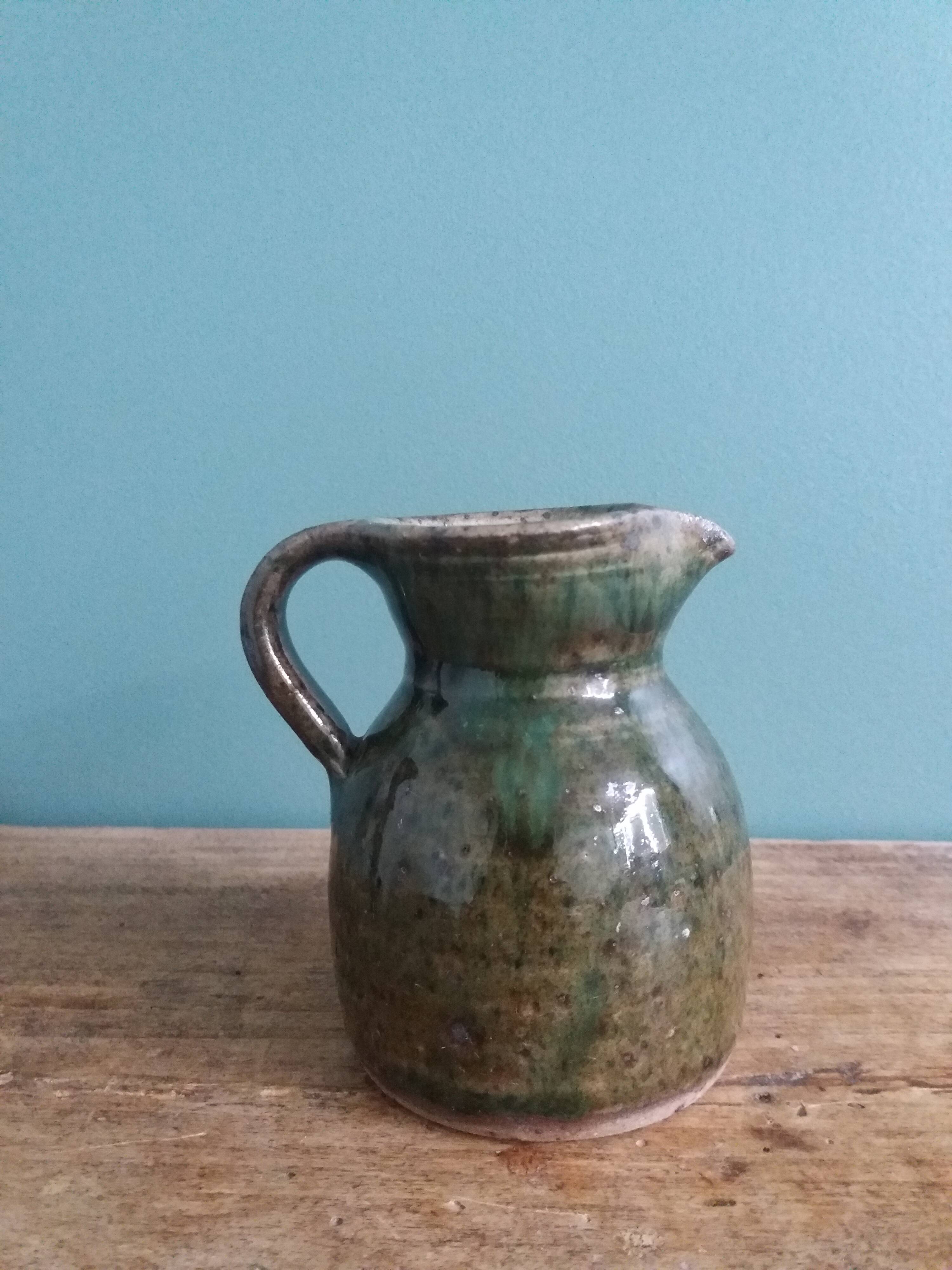 Milk jug pitcher signed Grès Migeon La Borne 60s to 70s