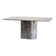 Vintage dining table. Gray marble. Italy, 90s