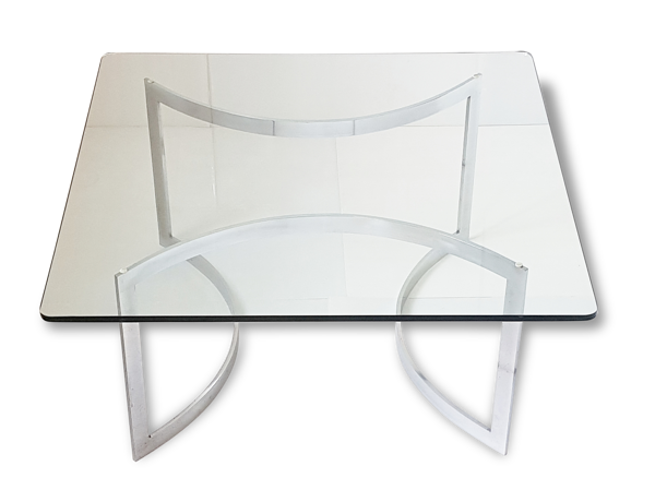 Table basse carrée 1970 de Henry Neuman édition Pace Collection