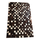 Tapis patchwork en véritable peau de vache 170 × 240 cm
